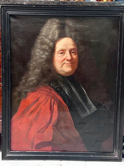 French School, 18th century, portrait of a magistrate, oil on canvas, H 83 cm