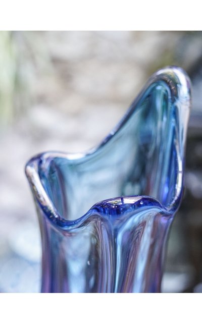VAL SAINT LAMBERT, Vase cristal massif