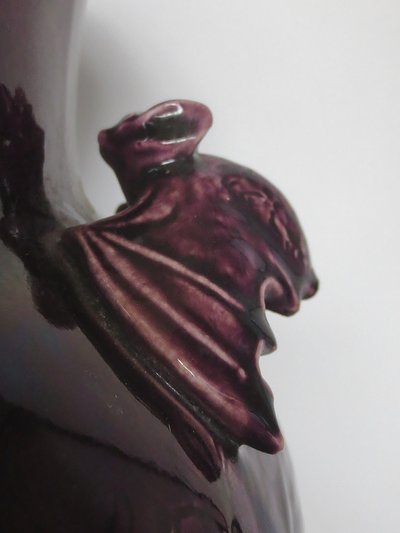 Art Nouveau vase in Longwy earthenware.