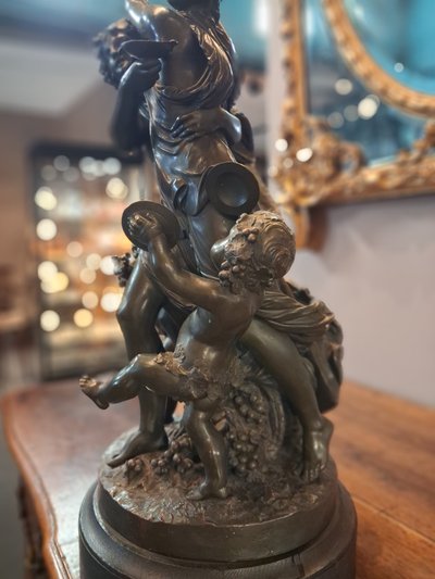 Gruppo scultoreo in bronzo di SCHOENEWERK, 1820/1885