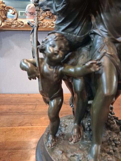 Gruppo scultoreo in bronzo di SCHOENEWERK, 1820/1885