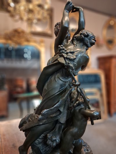 Gruppo scultoreo in bronzo di SCHOENEWERK, 1820/1885