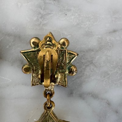 Coppia di orecchini Yves Saint Laurent a forma di stella