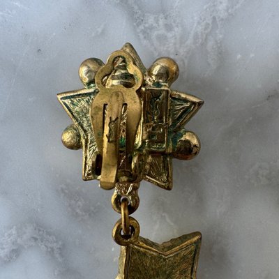 Coppia di orecchini Yves Saint Laurent a forma di stella