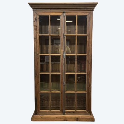 Modern fir wood bookcase from the 1980s