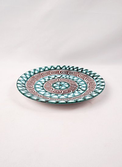 Ceramic plate signed Robert Picault, Mid-Century 1950s
