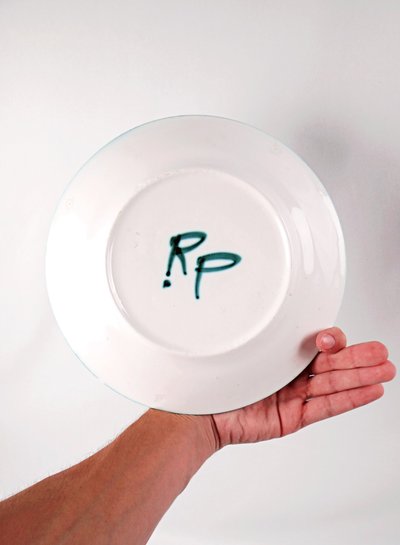 Ceramic plate signed Robert Picault, Mid-Century 1950s