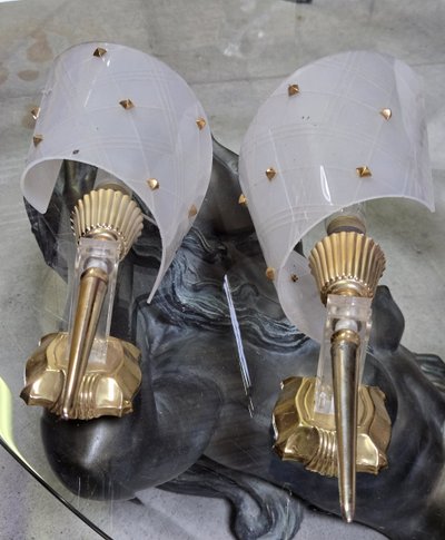 Secondo Pierre Guariche: coppia di applique, 1960