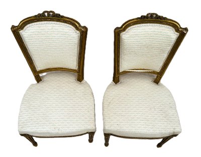 Gilded Louis XVI style chair