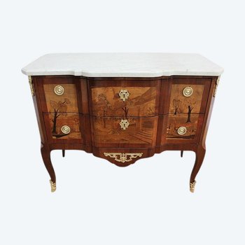 Commode Sauteuse, Style Transition Louis XV/Louis XVI – Fin XIXe