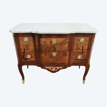 Commode Sauteuse, Style Transition Louis XV/Louis XVI – Fin XIXe