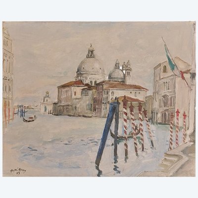 Edouard Georges Mac Avoy - (1905 - 1991) - Venezia - olio su tela