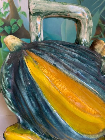 Ceramic Watermelon Trompe-l'oeil Pitcher, Spain, 1960