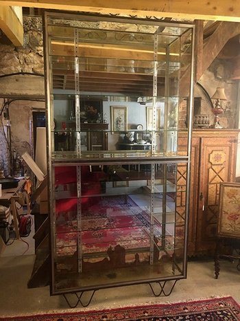 Très grande vitrine ancienne de magasin