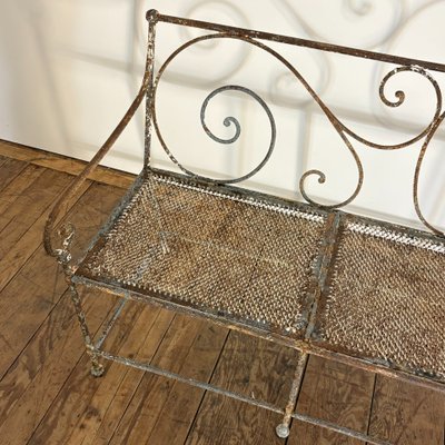 19th-Century Riveted Wrought-Iron Bench