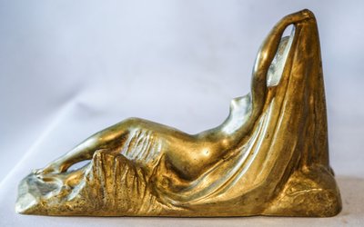 Ignacio GALLO Art Déco, Bronze femme nue allongée
