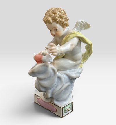 Meissen, porcelain Cupid  "I'm Taking Flight"
