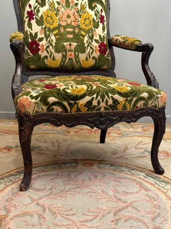 Large Armchair With Flat Backrest From The Regency Period Debut XVIIIth