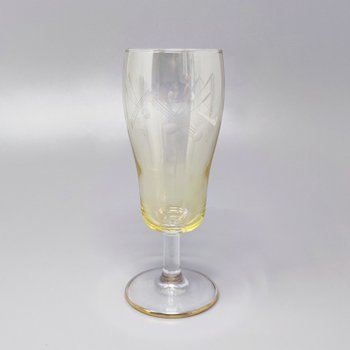 1960 Erstaunliche Serie von sechs Kristallgläsern. Hergestellt in Italien