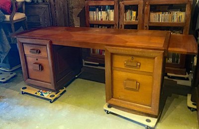 Charles Dudouyt, bedeutendes Art-déco-Büro, gestempelt, um 1930/1940 