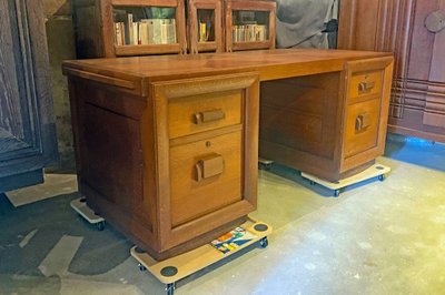 Charles Dudouyt, bedeutendes Art-déco-Büro, gestempelt, um 1930/1940 