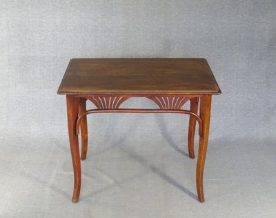 Thonet-Tisch oder -Schreibtisch Nr. 8122, um 1910, Tischplatte aus Eiche.