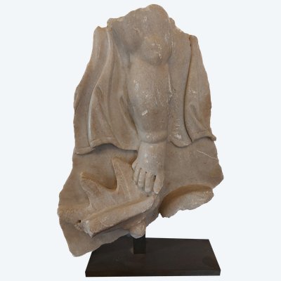 Eros - Roman marble - 2nd–3rd century AD - Southern Italy - certificate from 1992 -