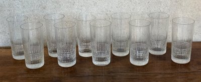 10 Baccarat glasses