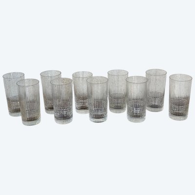 10 Baccarat glasses