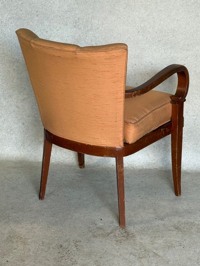 Fauteuil 1970 tissu saumon