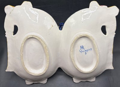 Bettlerfigur aus Quimper-Keramik 