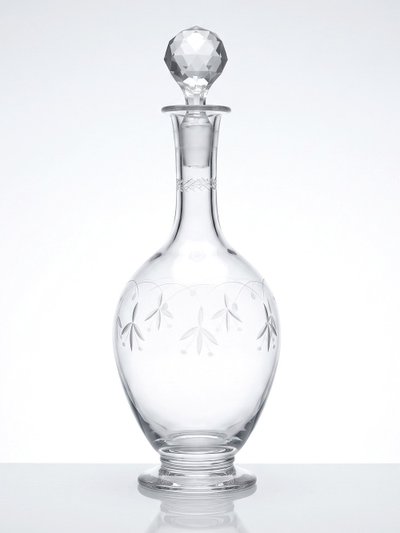 Antique engraved Nancy crystal decanter, circa 1920–1930