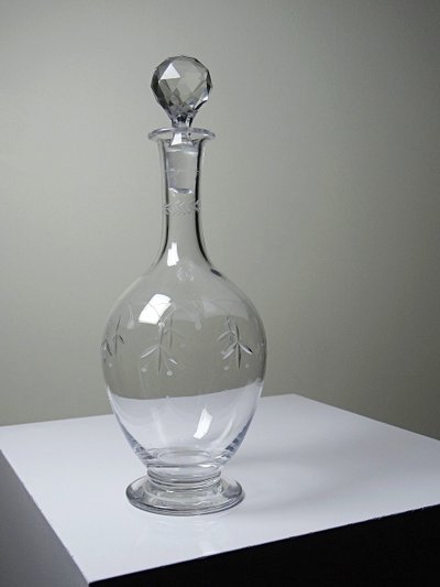 Antique engraved Nancy crystal decanter, circa 1920–1930
