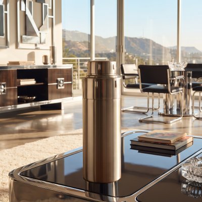 Shaker da cocktail italiano in stile Mid-Century Modern degli anni ’70, disegnato da Gio Ponti per Fratelli Calderoni