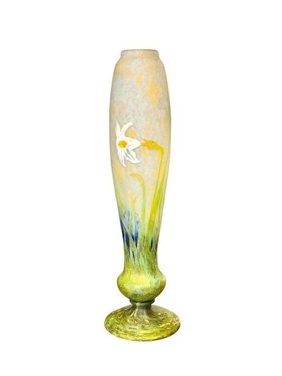 Daum Nancy Art Nouveau Vase "Narcissus"
