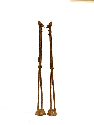 Dogon bronze couple from Mali