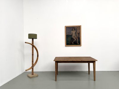 Bauernhaustisch mit konischen Beinen, L155 cm