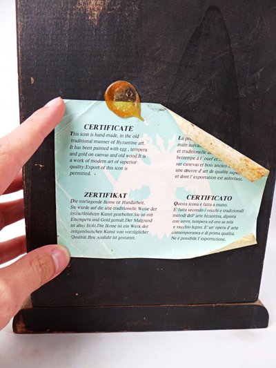 Ikone von Christus und seinen Aposteln, Eitempera-Triptychon, Mitte des 20. Jahrhunderts