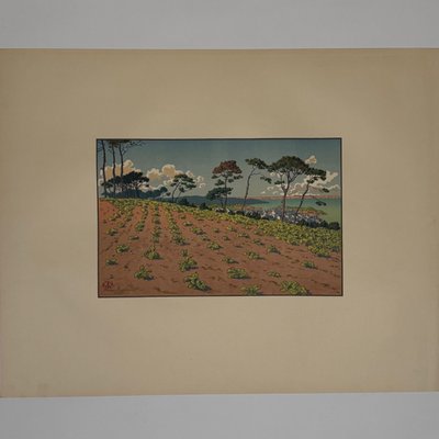 Lithographie par Henri Rivière Douarnenez vu du Ris