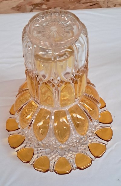 Val Saint Lambert crystal toiletry set.