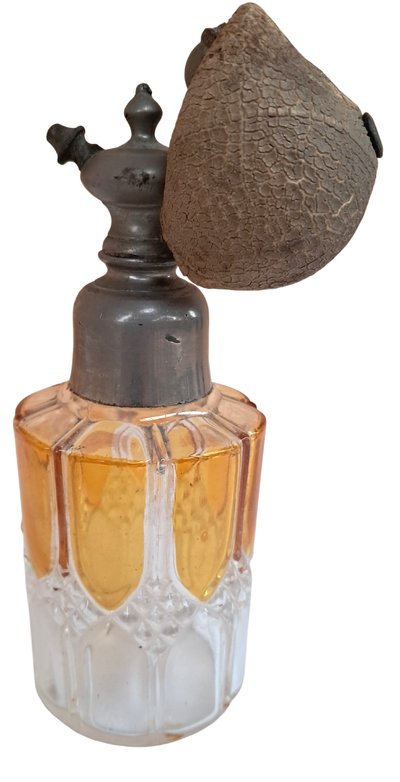 Val Saint Lambert crystal toiletry set.