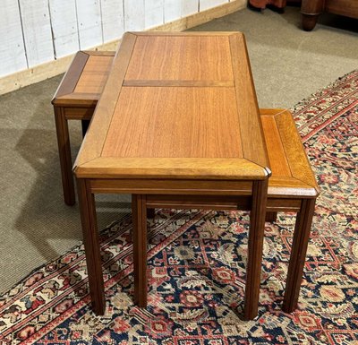 Set of 3 nesting teak tables from the 1970s