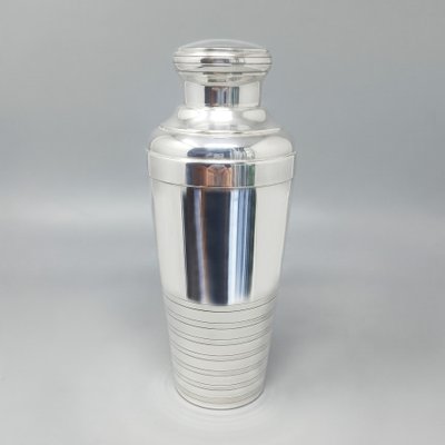 Atemberaubender, versilberter Cocktailshaker im Art-déco-Stil aus den 1930er-Jahren. Hergestellt in Frankreich.
