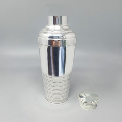 Atemberaubender, versilberter Cocktailshaker im Art-déco-Stil aus den 1930er-Jahren. Hergestellt in Frankreich.