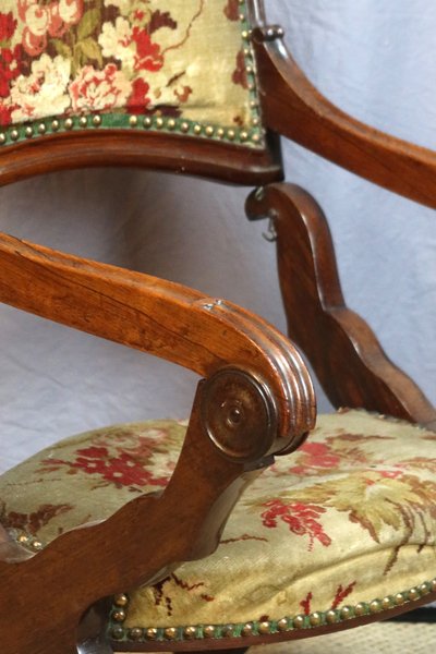 19th-century curule armchair