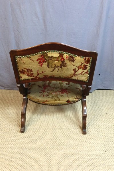 19th-century curule armchair