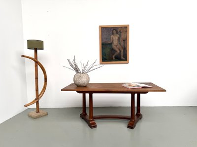 Art-Déco-Esstisch oder Schreibtisch aus Eiche und Buche – 1930er Jahre