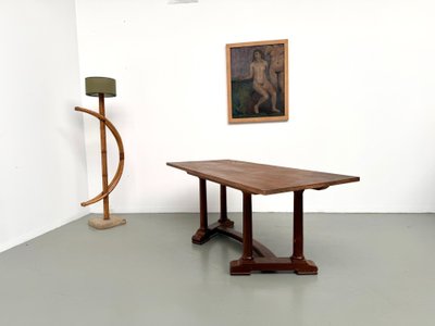 Art-Déco-Esstisch oder Schreibtisch aus Eiche und Buche – 1930er Jahre