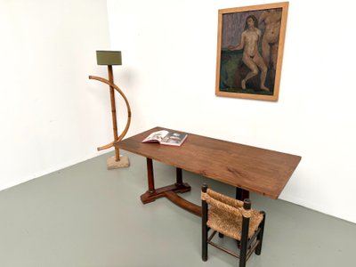Art-Déco-Esstisch oder Schreibtisch aus Eiche und Buche – 1930er Jahre