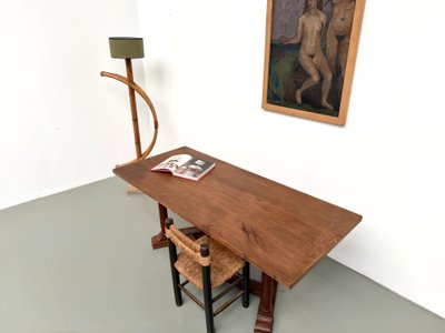 Art-Déco-Esstisch oder Schreibtisch aus Eiche und Buche – 1930er Jahre